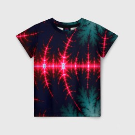 Детская футболка 3D с принтом Звуковые волны в Белгороде, 100% гипоаллергенный полиэфир | прямой крой, круглый вырез горловины, длина до линии бедер, чуть спущенное плечо, ткань немного тянется | абстракт | абстракции | иллюзия | прикольные | текстуры