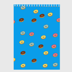 Скетчбук с принтом Пончики в Белгороде, 100% бумага
 | 48 листов, плотность листов — 100 г/м2, плотность картонной обложки — 250 г/м2. Листы скреплены сверху удобной пружинной спиралью | donut | гомер | еда | пончики | симпсон | фаст