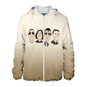 Мужская куртка 3D с принтом Arctic Monkeys 1 в Белгороде, ткань верха — 100% полиэстер, подклад — флис | прямой крой, подол и капюшон оформлены резинкой с фиксаторами, два кармана без застежек по бокам, один большой потайной карман на груди. Карман на груди застегивается на липучку | 