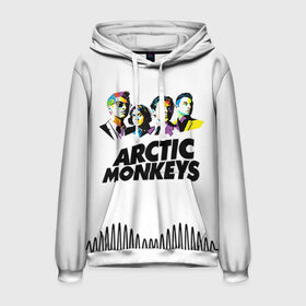 Мужская толстовка 3D с принтом Arctic Monkeys 2 в Белгороде, 100% полиэстер | двухслойный капюшон со шнурком для регулировки, мягкие манжеты на рукавах и по низу толстовки, спереди карман-кенгуру с мягким внутренним слоем. | am | arctic | arctic monkeys | monkeys | rock | алекс тёрнер | амы | арктические мартышки | джейми кук | мартышки | мэтт хелдерс. ам | ник омэлли | ник о’мэлли | рок