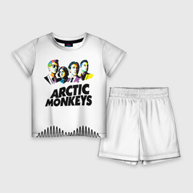 Детский костюм с шортами 3D с принтом Arctic Monkeys 2 в Белгороде,  |  | am | arctic | arctic monkeys | monkeys | rock | алекс тёрнер | амы | арктические мартышки | джейми кук | мартышки | мэтт хелдерс. ам | ник омэлли | ник о’мэлли | рок