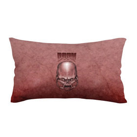 Подушка 3D антистресс с принтом Демон (Doom classic) в Белгороде, наволочка — 100% полиэстер, наполнитель — вспененный полистирол | состоит из подушки и наволочки на молнии | розовый | скелет | череп