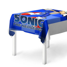 Скатерть 3D с принтом Sonic The-Hedgehog в Белгороде, 100% полиэстер (ткань не мнется и не растягивается) | Размер: 150*150 см | Тематика изображения на принте: sega sonic
