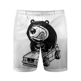 Мужские шорты 3D спортивные с принтом Миша в Белгороде,  |  | медведь | таз