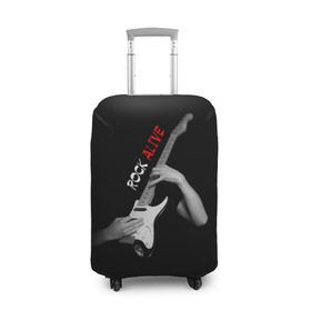 Чехол для чемодана 3D с принтом Рок жив (rock alive) в Белгороде, 86% полиэфир, 14% спандекс | двустороннее нанесение принта, прорези для ручек и колес | rock | рок | рок жив | русский рок