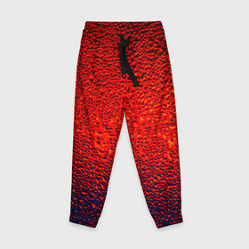 Детские брюки 3D с принтом Капли в Белгороде, 100% полиэстер | манжеты по низу, эластичный пояс регулируется шнурком, по бокам два кармана без застежек, внутренняя часть кармана из мелкой сетки | red | капля | красный | текстуры