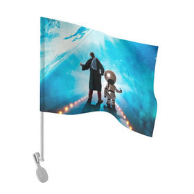 Флаг для автомобиля с принтом Автостопом по галактике в Белгороде, 100% полиэстер | Размер: 30*21 см | автостопом по галактике