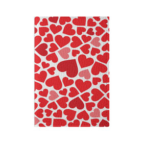 Обложка для паспорта матовая кожа с принтом Сердечки в Белгороде, натуральная матовая кожа | размер 19,3 х 13,7 см; прозрачные пластиковые крепления | Тематика изображения на принте: девушка | любовь | сердечко | сердце