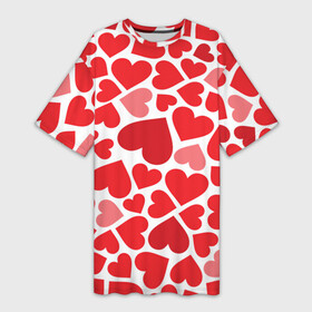 Платье-футболка 3D с принтом Сердечки в Белгороде,  |  | Тематика изображения на принте: девушка | любовь | сердечко | сердце