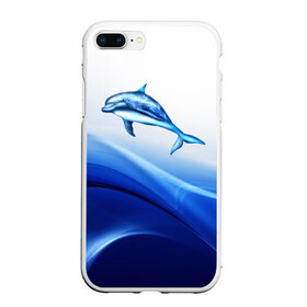 Чехол для iPhone 7Plus/8 Plus матовый с принтом Дельфин в Белгороде, Силикон | Область печати: задняя сторона чехла, без боковых панелей | дельфин | море | рыбка