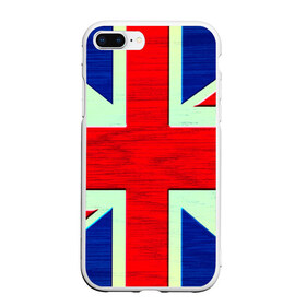 Чехол для iPhone 7Plus/8 Plus матовый с принтом Англия в Белгороде, Силикон | Область печати: задняя сторона чехла, без боковых панелей | англия | модные | популярные | прикольные | стена | флаг