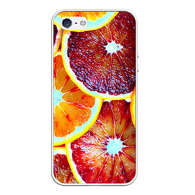 Чехол силиконовый для Телефон Apple iPhone 5/5S с принтом Цитрус в Белгороде, Силикон | Область печати: задняя сторона чехла, без боковых панелей | апельсин | фрукты | цитрус