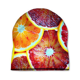 Шапка 3D с принтом Цитрус в Белгороде, 100% полиэстер | универсальный размер, печать по всей поверхности изделия | апельсин | фрукты | цитрус