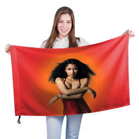 Флаг 3D с принтом Ники Минаж в Белгороде, 100% полиэстер | плотность ткани — 95 г/м2, размер — 67 х 109 см. Принт наносится с одной стороны | onika tanya maraj | автор исполнитель | актриса | американская | ники минаж | певица | рэпер