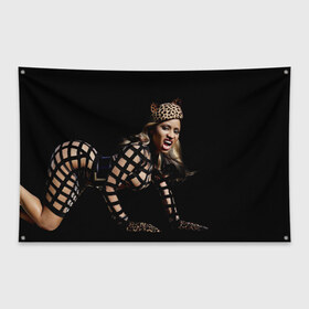 Флаг-баннер с принтом Ники Минаж в Белгороде, 100% полиэстер | размер 67 х 109 см, плотность ткани — 95 г/м2; по краям флага есть четыре люверса для крепления | onika tanya maraj | автор исполнитель | актриса | американская | ники минаж | певица | рэпер