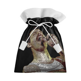 Подарочный 3D мешок с принтом Фредди Меркьюри в Белгороде, 100% полиэстер | Размер: 29*39 см | Тематика изображения на принте: freddie mercury | queen. | автор песен | британский | вокалист | певец | рок группа | фредди меркьюри
