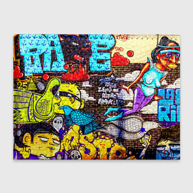 Обложка для студенческого билета с принтом Граффити в Белгороде, натуральная кожа | Размер: 11*8 см; Печать на всей внешней стороне | арт | город | стена