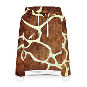 Женская толстовка 3D с принтом Жирафик в Белгороде, 100% полиэстер  | двухслойный капюшон со шнурком для регулировки, мягкие манжеты на рукавах и по низу толстовки, спереди карман-кенгуру с мягким внутренним слоем. | жираф | жирафик | текстуры