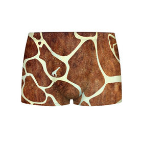 Мужские трусы 3D с принтом Жирафик в Белгороде, 50% хлопок, 50% полиэстер | классическая посадка, на поясе мягкая тканевая резинка | жираф | жирафик | текстуры