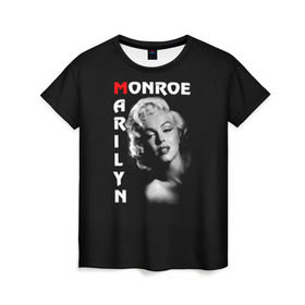 Женская футболка 3D с принтом Мерилин Монро в Белгороде, 100% полиэфир ( синтетическое хлопкоподобное полотно) | прямой крой, круглый вырез горловины, длина до линии бедер | marilyn monroe | кинозвезда | мерилин монро