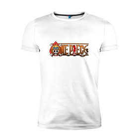 Мужская футболка премиум с принтом One Piece - logo Ace в Белгороде, 92% хлопок, 8% лайкра | приталенный силуэт, круглый вырез ворота, длина до линии бедра, короткий рукав | ван пис | лого | луффи | мугивара | пираты | эйс