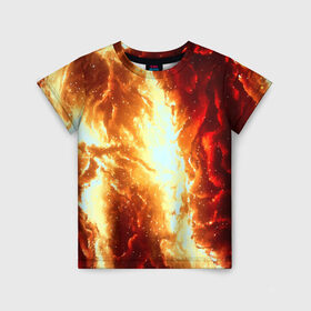 Детская футболка 3D с принтом Nebula в Белгороде, 100% гипоаллергенный полиэфир | прямой крой, круглый вырез горловины, длина до линии бедер, чуть спущенное плечо, ткань немного тянется | Тематика изображения на принте: вселенная | галатика | звезды