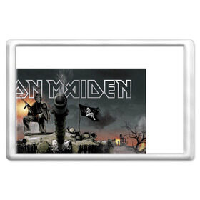 Магнит 45*70 с принтом Iron Maiden в Белгороде, Пластик | Размер: 78*52 мм; Размер печати: 70*45 | iron maiden | rock | рок | череп