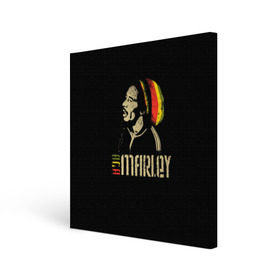 Холст квадратный с принтом Bob Marley в Белгороде, 100% ПВХ |  | bob marley | боб марли | музыка | регги | ямайка