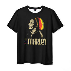 Мужская футболка 3D с принтом Bob Marley в Белгороде, 100% полиэфир | прямой крой, круглый вырез горловины, длина до линии бедер | bob marley | боб марли | музыка | регги | ямайка