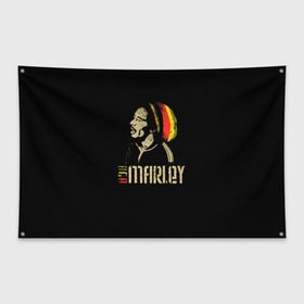 Флаг-баннер с принтом Bob Marley в Белгороде, 100% полиэстер | размер 67 х 109 см, плотность ткани — 95 г/м2; по краям флага есть четыре люверса для крепления | bob marley | боб марли | музыка | регги | ямайка