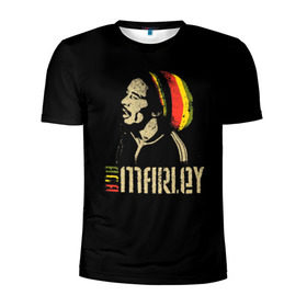 Мужская футболка 3D спортивная с принтом Bob Marley в Белгороде, 100% полиэстер с улучшенными характеристиками | приталенный силуэт, круглая горловина, широкие плечи, сужается к линии бедра | bob marley | боб марли | музыка | регги | ямайка