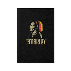Обложка для паспорта матовая кожа с принтом Bob Marley в Белгороде, натуральная матовая кожа | размер 19,3 х 13,7 см; прозрачные пластиковые крепления | bob marley | боб марли | музыка | регги | ямайка