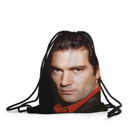 Рюкзак-мешок 3D с принтом Antonio Banderas в Белгороде, 100% полиэстер | плотность ткани — 200 г/м2, размер — 35 х 45 см; лямки — толстые шнурки, застежка на шнуровке, без карманов и подкладки | antonio banderas