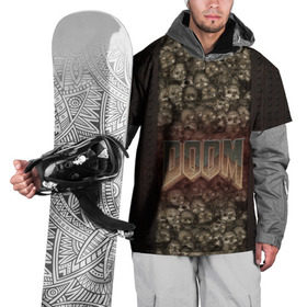 Накидка на куртку 3D с принтом Doom classik 2 в Белгороде, 100% полиэстер |  | Тематика изображения на принте: заклепки | метал | череп