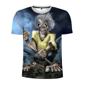 Мужская футболка 3D спортивная с принтом FISHING в Белгороде, 100% полиэстер с улучшенными характеристиками | приталенный силуэт, круглая горловина, широкие плечи, сужается к линии бедра | iron maiden | rock | рок | череп