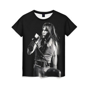 Женская футболка 3D с принтом Sing в Белгороде, 100% полиэфир ( синтетическое хлопкоподобное полотно) | прямой крой, круглый вырез горловины, длина до линии бедер | iron maiden | rock | рок | череп