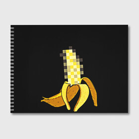 Альбом для рисования с принтом Банан 18+ в Белгороде, 100% бумага
 | матовая бумага, плотность 200 мг. | Тематика изображения на принте: банан | большой банан | ххх