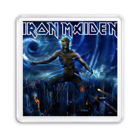 Магнит 55*55 с принтом Iron Maiden в Белгороде, Пластик | Размер: 65*65 мм; Размер печати: 55*55 мм | iron maiden | rock | рок | череп