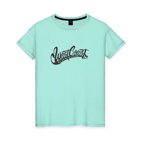 Женская футболка хлопок с принтом West Coast Customs в Белгороде, 100% хлопок | прямой крой, круглый вырез горловины, длина до линии бедер, слегка спущенное плечо | 2pac | gangsta | rap | snoop | tupac | вэст | запад | рэп