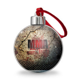 Ёлочный шар с принтом MMA в Белгороде, Пластик | Диаметр: 77 мм | judo | mma | ufc | борьба | единоборства