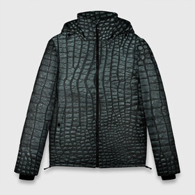 Мужская зимняя куртка 3D с принтом Кожа крокодила в Белгороде, верх — 100% полиэстер; подкладка — 100% полиэстер; утеплитель — 100% полиэстер | длина ниже бедра, свободный силуэт Оверсайз. Есть воротник-стойка, отстегивающийся капюшон и ветрозащитная планка. 

Боковые карманы с листочкой на кнопках и внутренний карман на молнии. | Тематика изображения на принте: кожа | кожа крокодила
