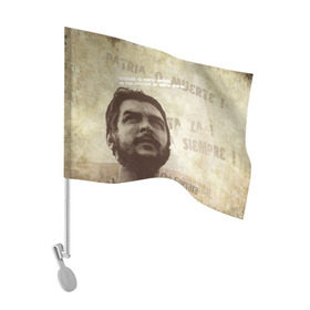 Флаг для автомобиля с принтом Че Гевара в Белгороде, 100% полиэстер | Размер: 30*21 см | о.м.с.к. | че | че гевара