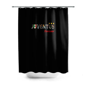 Штора 3D для ванной с принтом JUVENTUS в Белгороде, 100% полиэстер | плотность материала — 100 г/м2. Стандартный размер — 146 см х 180 см. По верхнему краю — пластиковые люверсы для креплений. В комплекте 10 пластиковых колец | juventus | италия | футбол | ювентус
