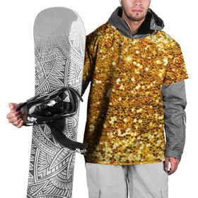 Накидка на куртку 3D с принтом Золотое мерцание в Белгороде, 100% полиэстер |  | зеркала | золотая россыпь | золото | золотое | мерцание | свет | яркий