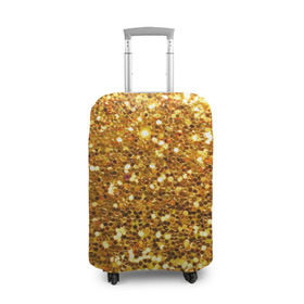 Чехол для чемодана 3D с принтом Золотое мерцание в Белгороде, 86% полиэфир, 14% спандекс | двустороннее нанесение принта, прорези для ручек и колес | зеркала | золотая россыпь | золото | золотое | мерцание | свет | яркий