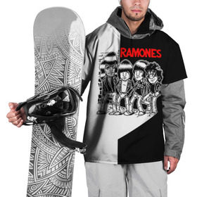 Накидка на куртку 3D с принтом Ramones 1 в Белгороде, 100% полиэстер |  | joey ramone | punk | джоуи рамон | панк | рамонез | рамонес