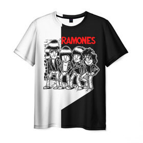 Мужская футболка 3D с принтом Ramones 1 в Белгороде, 100% полиэфир | прямой крой, круглый вырез горловины, длина до линии бедер | joey ramone | punk | джоуи рамон | панк | рамонез | рамонес