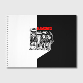 Альбом для рисования с принтом Ramones 1 в Белгороде, 100% бумага
 | матовая бумага, плотность 200 мг. | Тематика изображения на принте: joey ramone | punk | джоуи рамон | панк | рамонез | рамонес