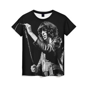 Женская футболка 3D с принтом Ramones 5 в Белгороде, 100% полиэфир ( синтетическое хлопкоподобное полотно) | прямой крой, круглый вырез горловины, длина до линии бедер | joey ramone | punk | джоуи рамон | панк | рамонез | рамонес