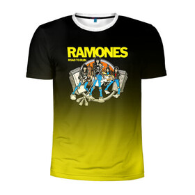Мужская футболка 3D спортивная с принтом Ramones 6 в Белгороде, 100% полиэстер с улучшенными характеристиками | приталенный силуэт, круглая горловина, широкие плечи, сужается к линии бедра | Тематика изображения на принте: 